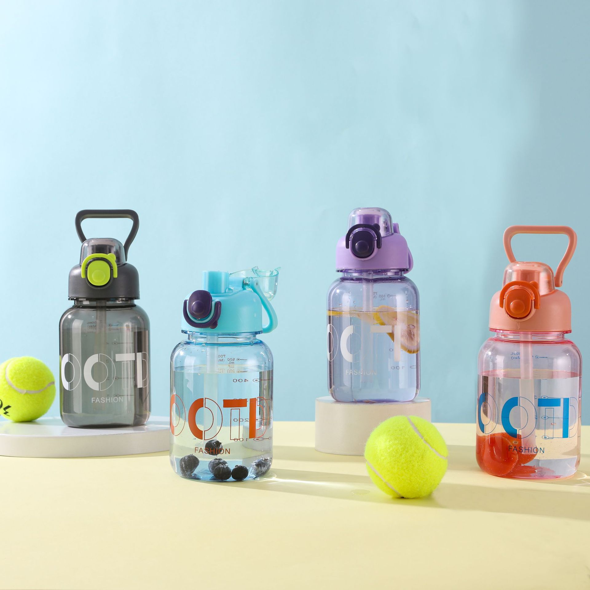 高颜值塑料水杯日本随行杯塑料茶漏水杯ins风简约随手杯详情25