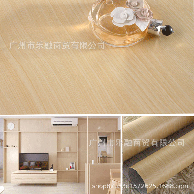 跨境批发木纹贴纸桌面衣柜柜子翻新防水自粘自带胶壁纸背景墙加厚详情6