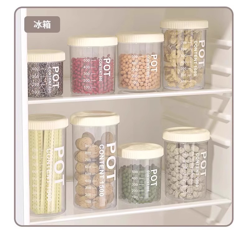 Plastic sealed cans for grains and cereals, kitchen storage, food-grade transparent cans and boxes, snack and dry tea storage cans pic 9