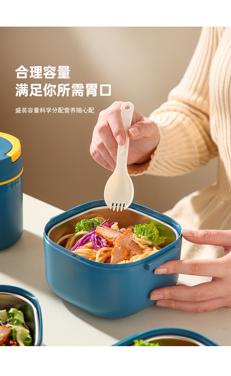 饭盒微波炉塑料日式便当盒高颜值可加热便携学生便携家用多层批发 pic 15