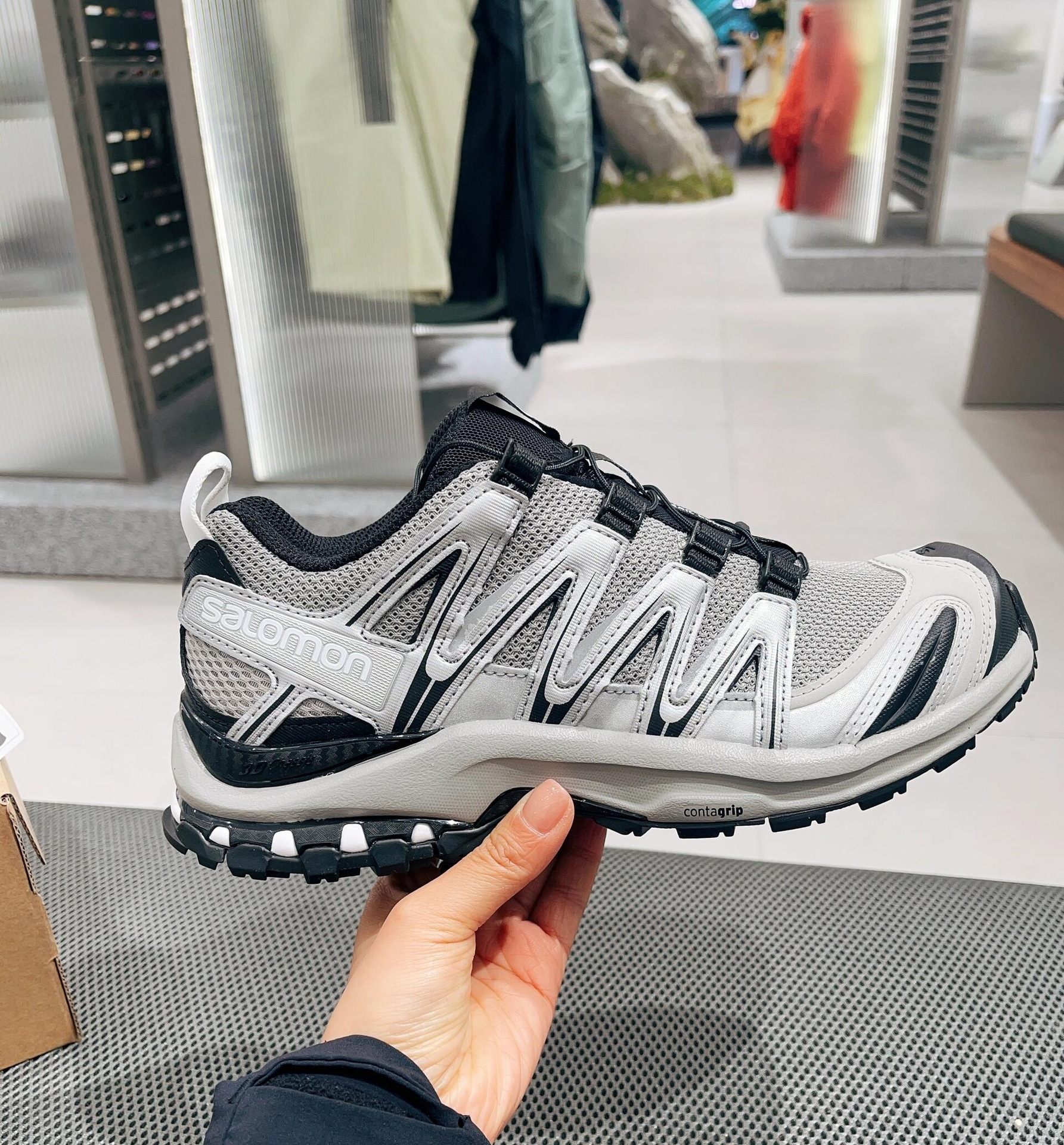 萨洛蒙SalomonXAPRO3D沙场灰男女款登山运动透气防滑跑步鞋户外详情4