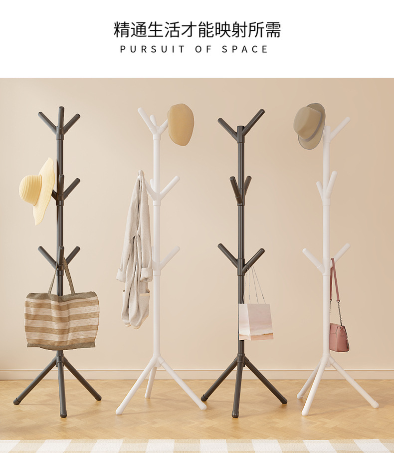 temu offers simple floor-standing tree-shaped coat racks for home use, bedroom standing clothes racks, and foyer hangers pic 13