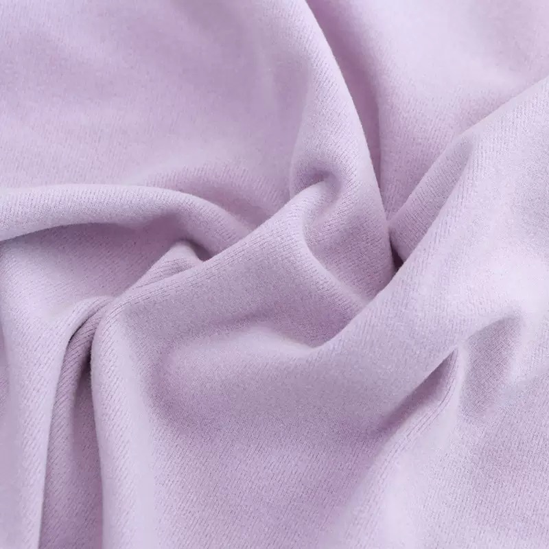 1*1 ribbed German fleece double-sided German fleece thickened knitted fabric, customizable base layer and warm garment pic 3