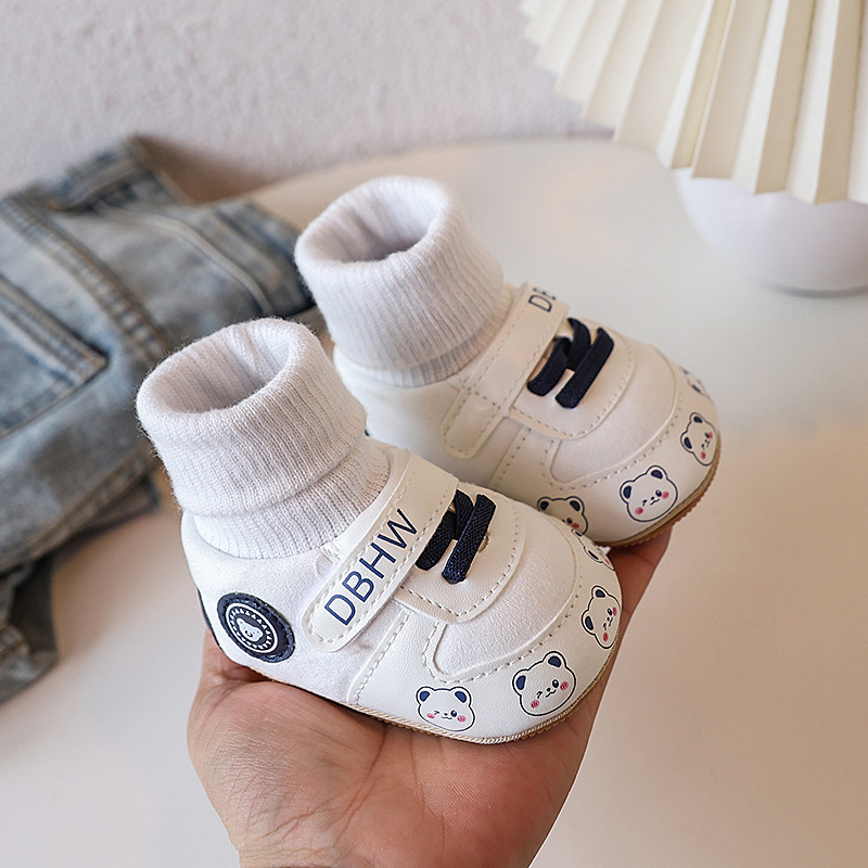 春秋新生婴儿0-1岁男女宝宝学步防掉跟软胶底防滑胶底地板鞋袜详情14