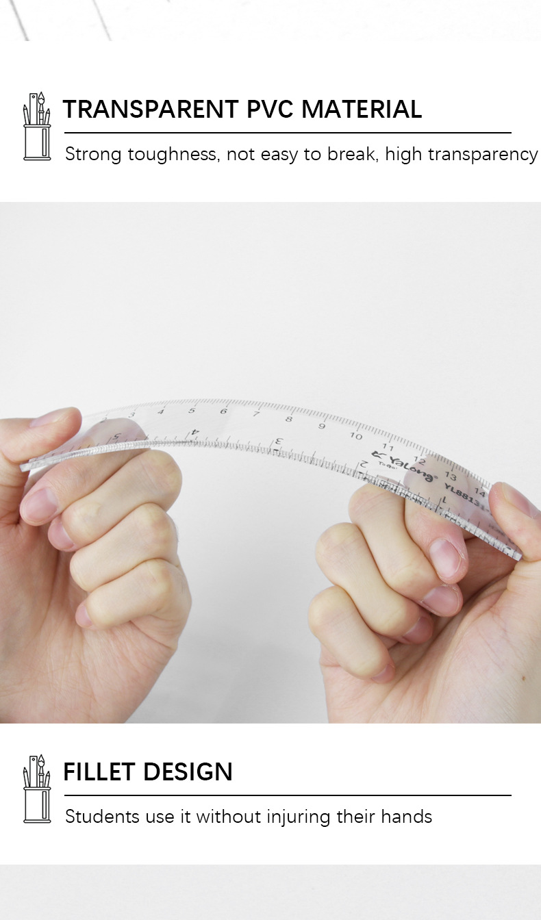 A 15-centimeter Yalong cross-border plastic flexible ruler for school supplies pic 3