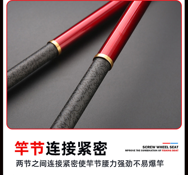 Super hard fishing rod 8H black pit direct flight combat rod 19 adjustable long joint platform fishing rod 10H carbon fishing rod and fishing gear wholesale pic 8