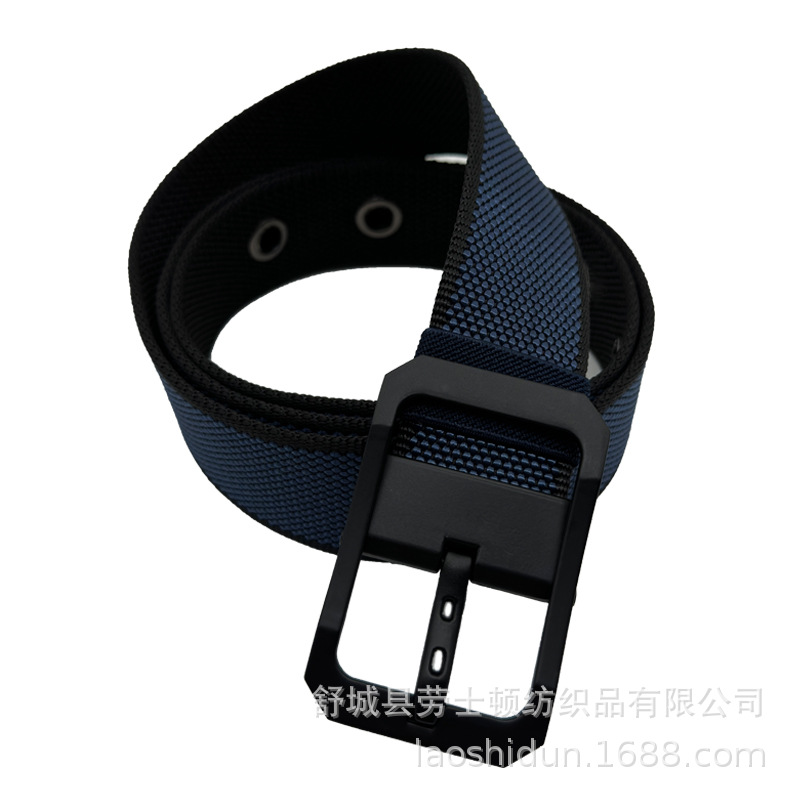 新款通用合金日子针扣腰带双面带战术扣尼龙休闲库腰带详情5