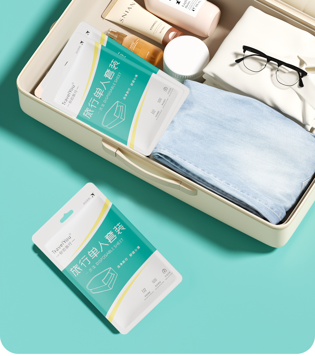 旅行一次性床单四件套加厚被罩枕套被套旅游酒店床上用品家居用品详情17