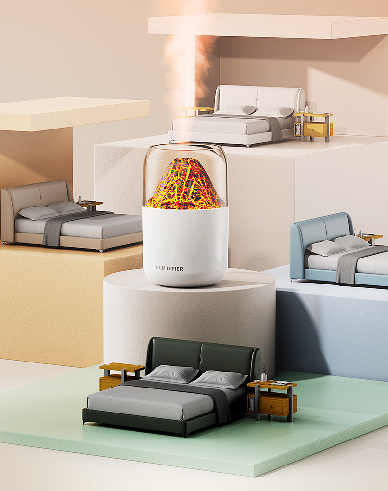 跨境裂纹火山加湿器usb迷你家用卧室静音小型桌面星球喷雾香薰机详情30