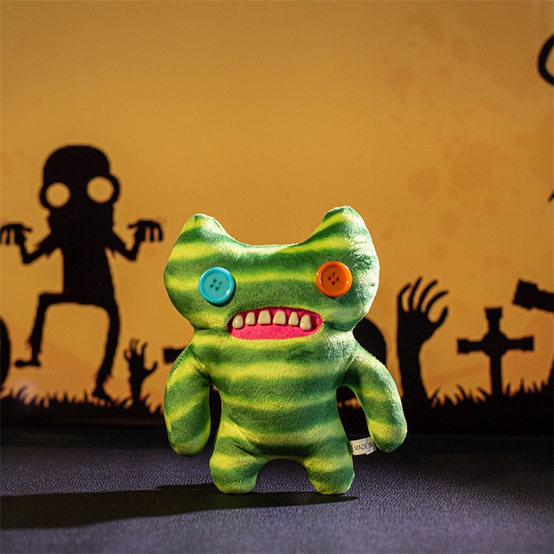 跨境新品 fuggler萌牙怪兽钥匙扣丑萌公仔手办挂件萌牙怪宝尖叫怪详情14