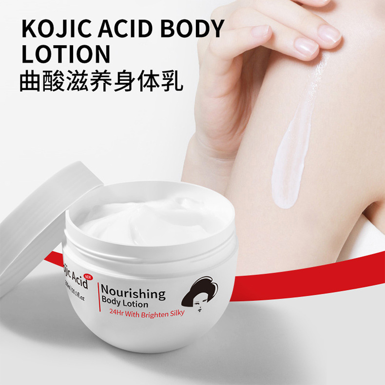 The foreign trade kojic acid series all-English body lotion, long-lasting fragrance, deep facial hydrating and moisturizing cream, cross-border skin care products pic 3