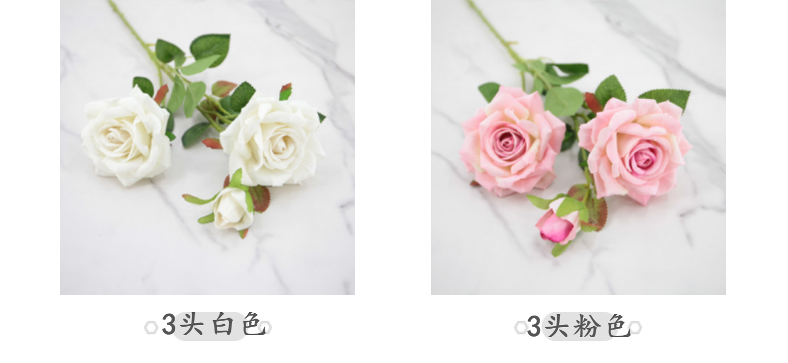 仿真多头绒布红色玫瑰花拍摄道具假花家居装饰布置仿真花摆件批发详情22