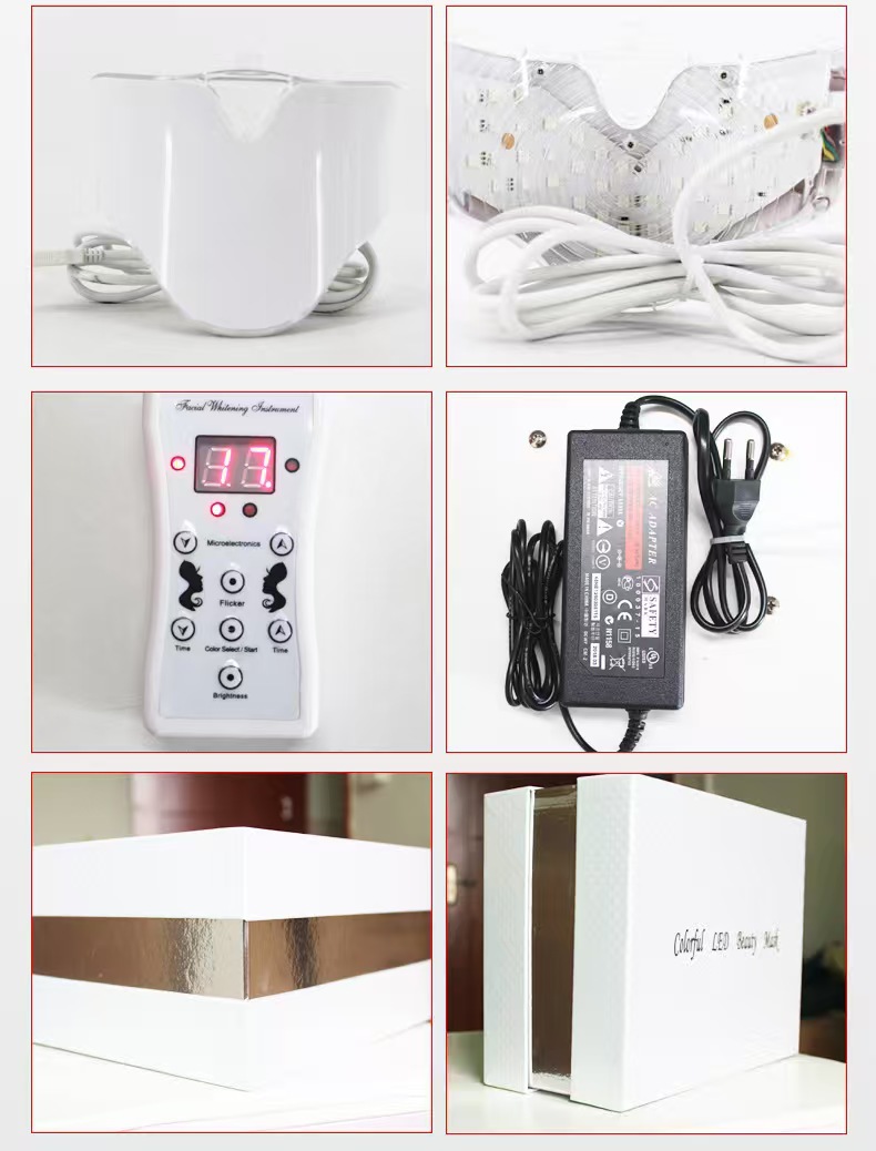 跨境七彩美容面罩光子嫩肤AI智能EMS 光谱仪家用面部LED 美容面罩详情19