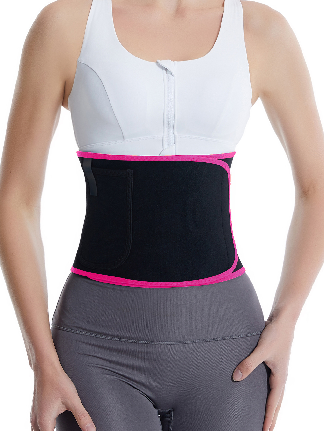 X Cross-border best-selling abdominal tightening belt, sauna sweat-absorbing belt, body-shaping belt, mobile phone bag, silver ion waist seal belt pic 19