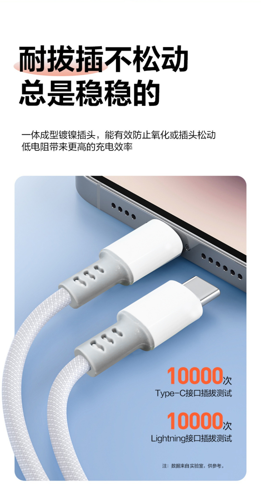 PD one drag dos cables de datos dos en uno cargador rápido para huawei apple 16 cable de carga de teléfono tejido con paquete pic 15