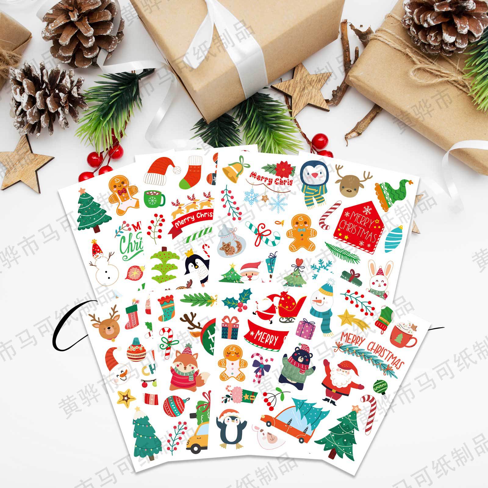 Christmas holiday sticker decoration, Christmas gift self-adhesive label decoration stickers, Christmas party decoration pic 2