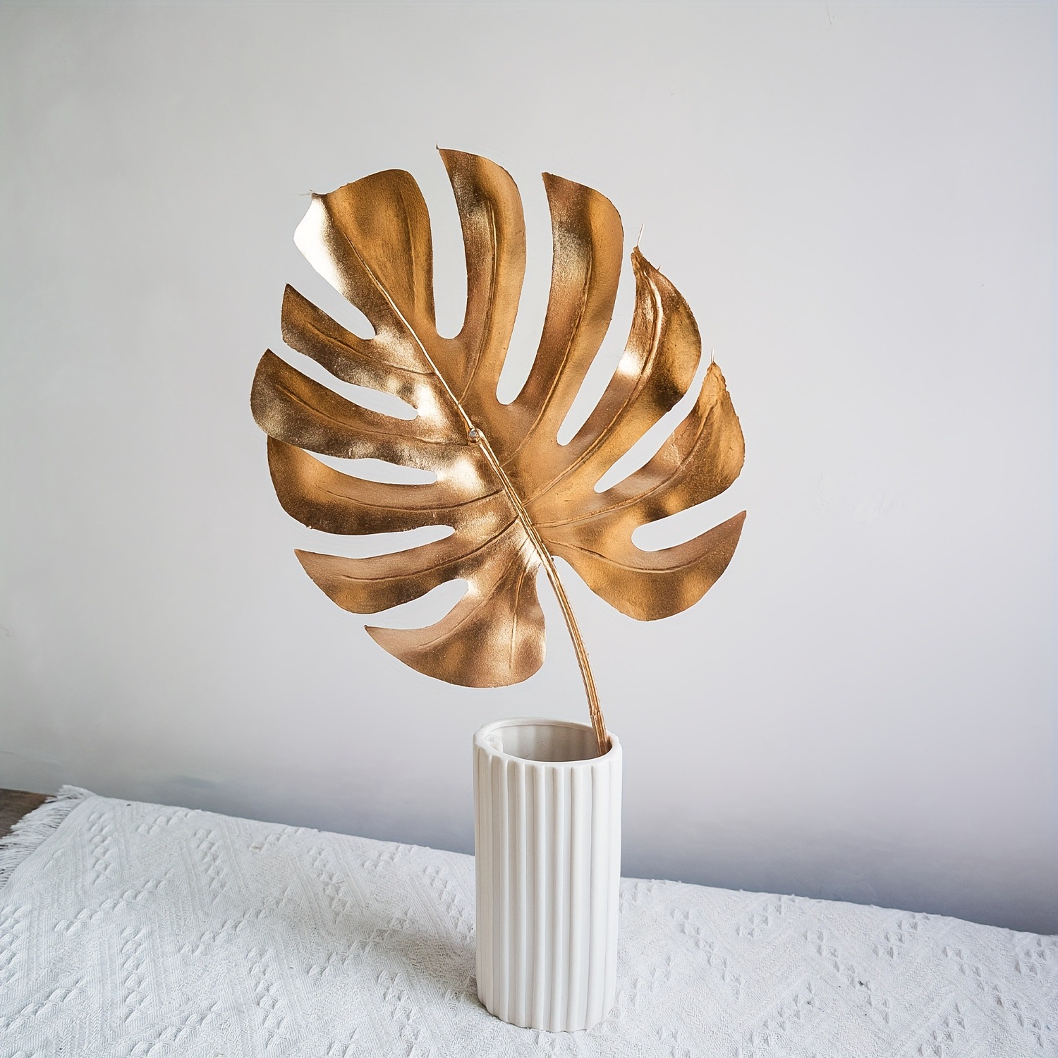 北欧绿植仿真龟背竹叶假花装饰盆栽假盆景植物客厅办公室桌面摆件详情4