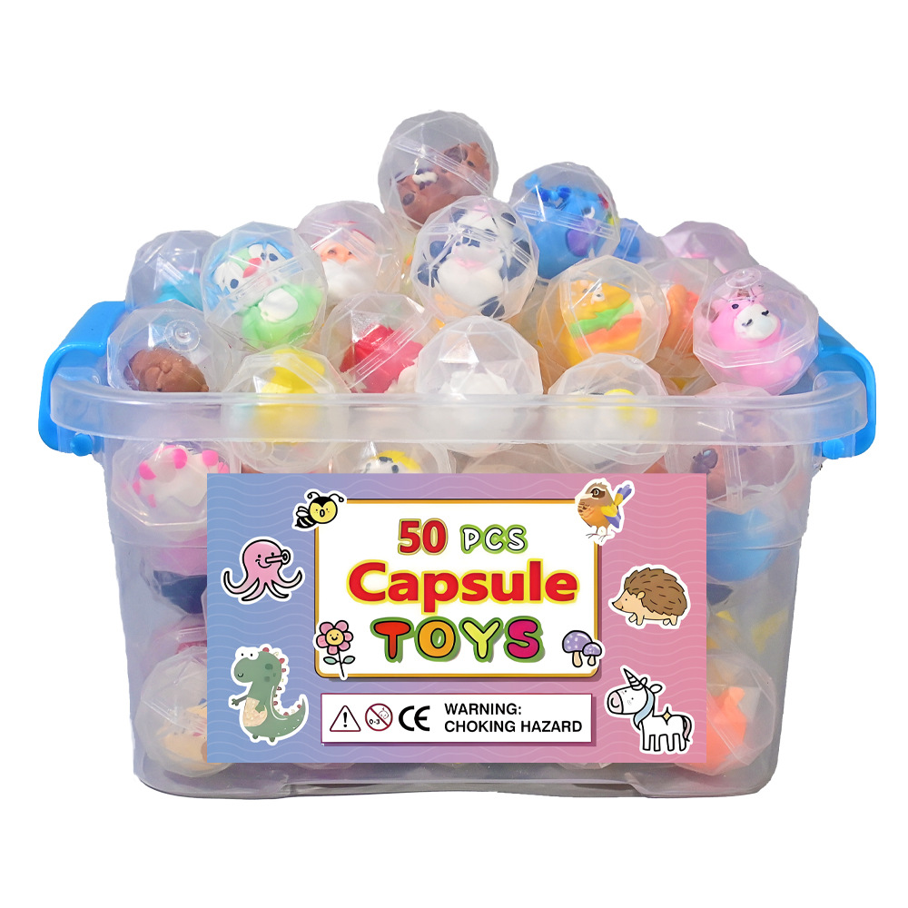 跨境32扭扭蛋透明桶装公仔玩具儿童礼品球幼儿园奖品夜市地摊批发复活节彩蛋盲盒创意潮流玩具详情4