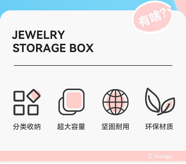 新品小饰品美甲收纳盒独立开盖塑料透明美甲耳钉配件格子储物分类详情2