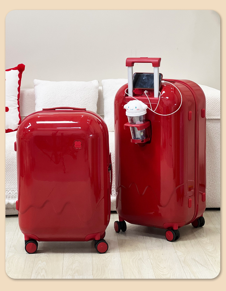 红色拉杆箱2024新款结婚行李箱女高颜值陪嫁密码旅行箱婚庆嫁妆箱详情6