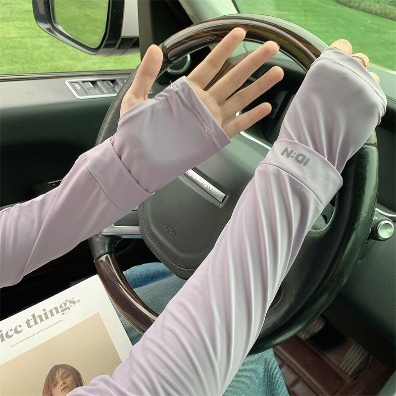 Summer ice silk sun protection ice sleeves, UV protection, high appearance level, student female outdoor cycling and driving trendy ice silk sleeves pic 18