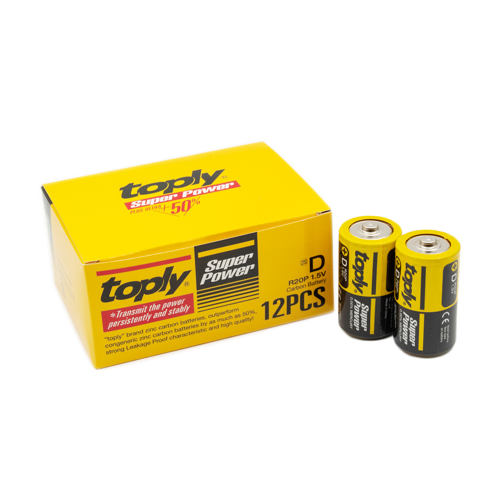 toply 1号电池 煤气灶R20P大号电池 热水器手电筒1.5V一号干电池碳性D大号电池批发详情8
