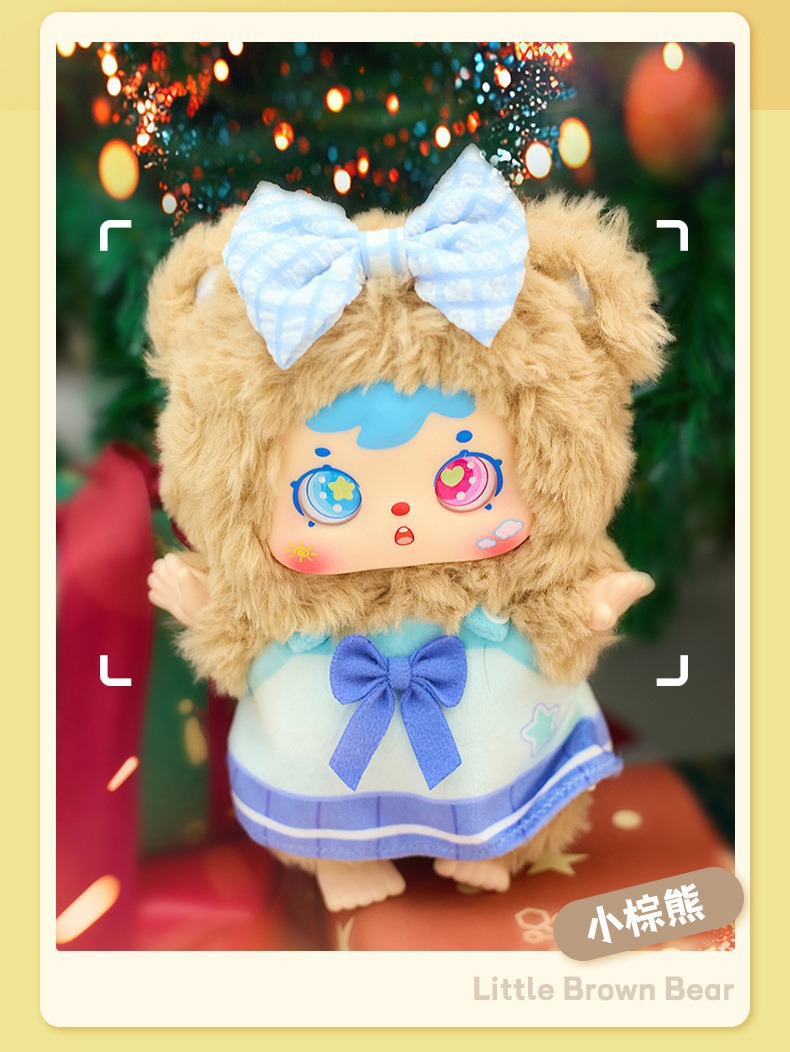 正版三小毛小熊小免的欢乐野餐系列挂件毛绒潮玩盲盒批发背包装饰详情16