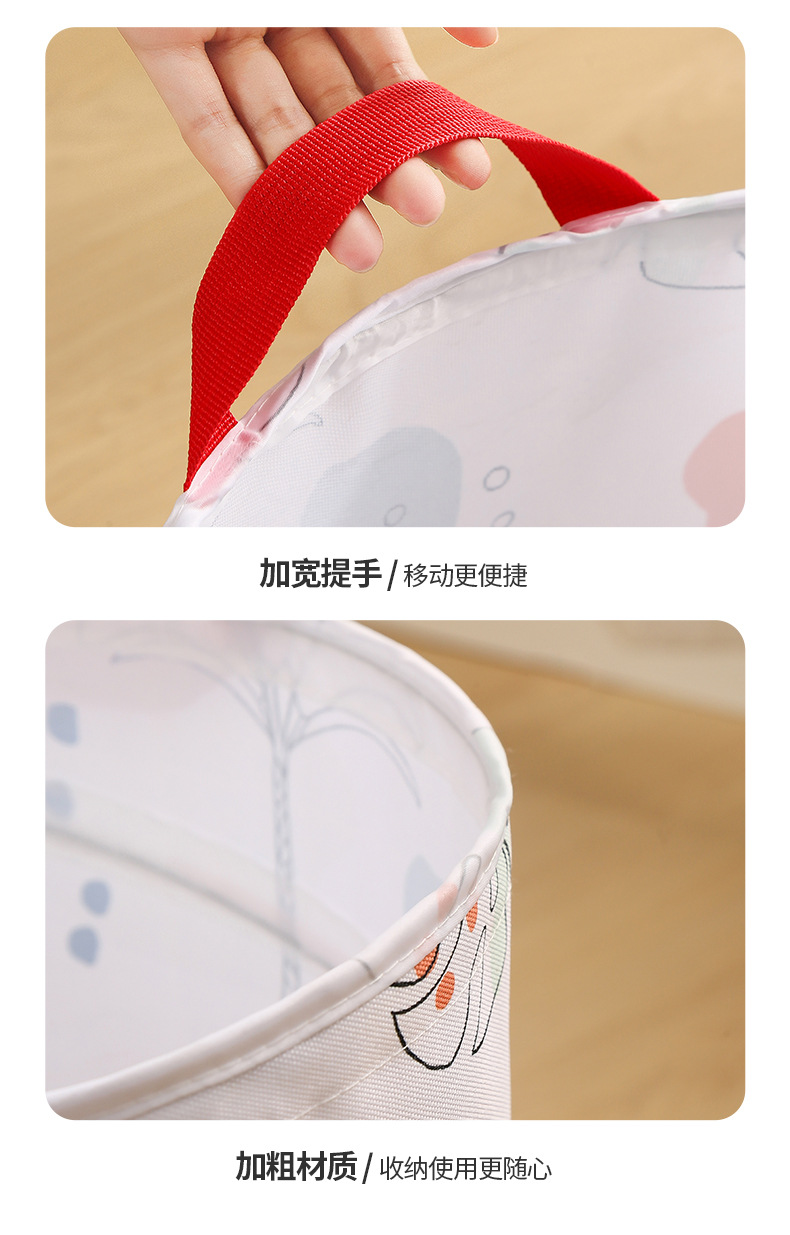 Folding dirty clothes basket 600D Oxford cloth storage bucket with built-in spring steel wire storage basket. Dirty clothes storage basket for home use pic 16