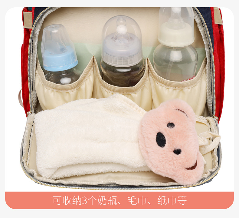 新款妈咪包双肩包大容量撞色原宿风双肩背包休闲旅行单肩手提斜挎详情14