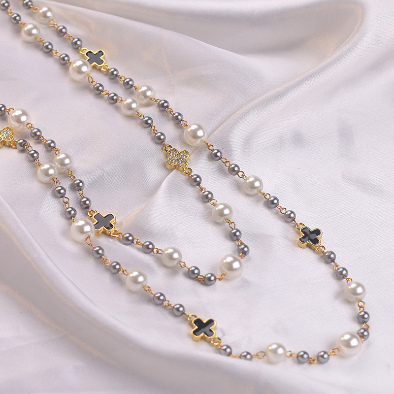 珍珠项链女款轻奢小众2023新款爆款颈链长款毛衣链衣服装饰配饰品详情10