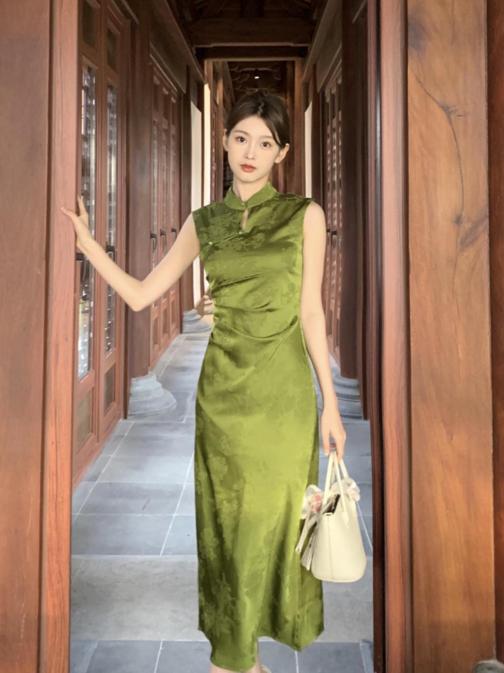伊茉夏怜语~新中式高端女装连衣裙2024夏季高级感改良女装旗袍裙详情10