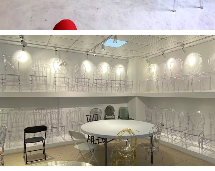Star Factory wholesals acrylic transparent crystal chairs, resin bamboo joint chairs, plastic one-piece outdoor wedding chairs, simple furniture, dining chairs, retro chairs, outdoor plastic chairs and stools pic 3