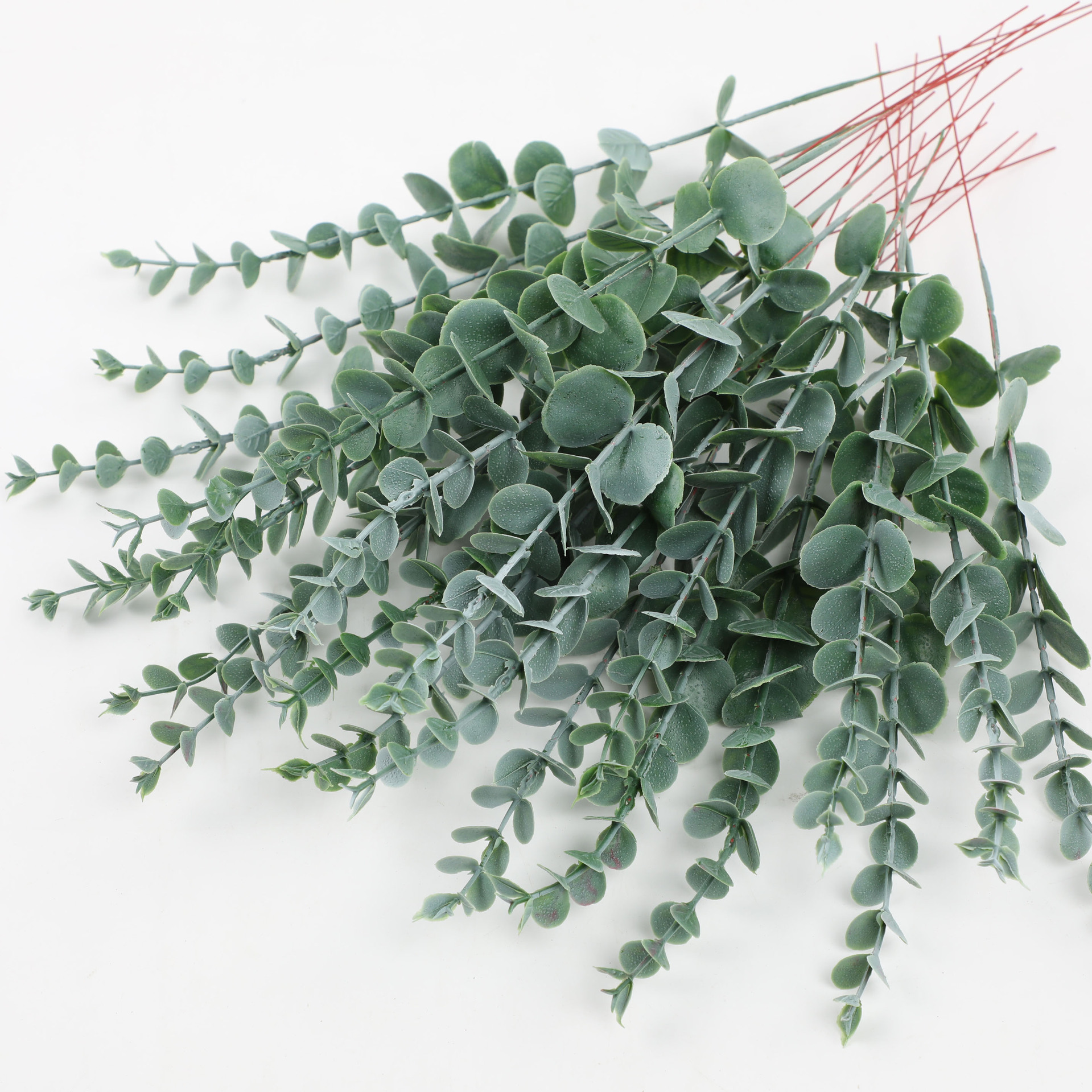 尤加利叶仿真绿植单支婚庆家居装饰假花配件桉树叶园艺摆件批发详情7