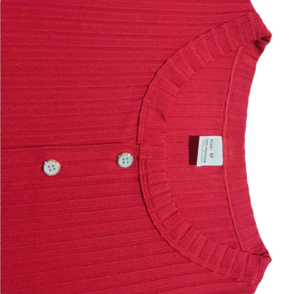 Temu跨境速卖通2025新款男士短袖上衣坑条V领修身短袖亨利T恤衫夏详情37