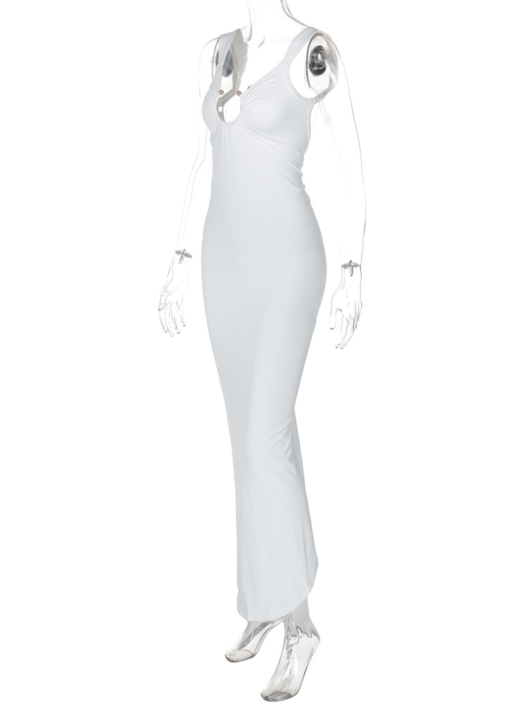 V-neck backless split slim dress foreign trade wholesale pic 35