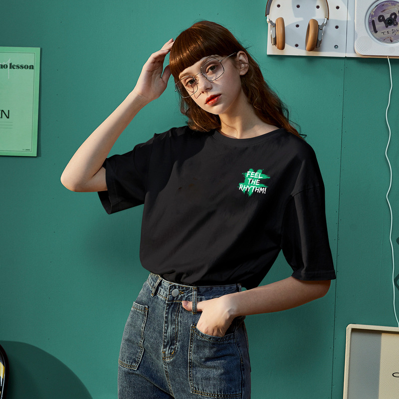 Oversize女装纯棉短袖t恤女宽松夏2025新款半袖胖mm180斤大码显瘦详情13