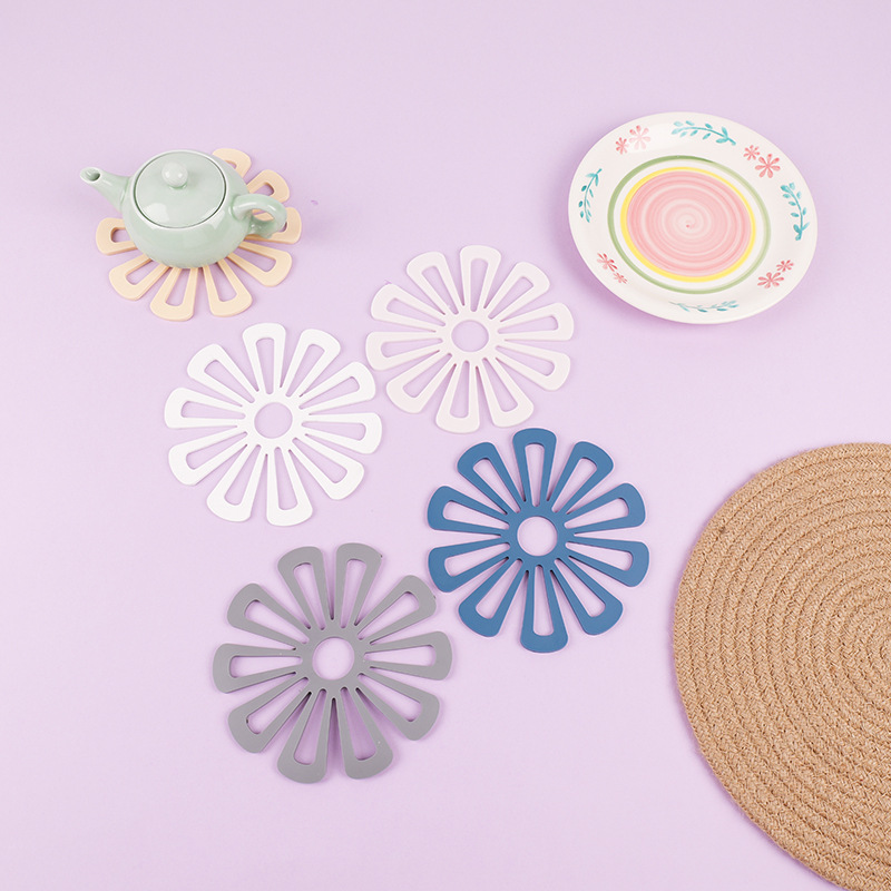 花朵隔热垫创意硅胶防烫垫家用防滑碗盘垫防热碟子垫菜垫锅垫详情6