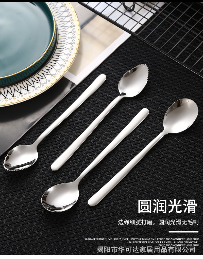 304 stainless steel baby food puree scraper, apple spoon with teeth, infant and toddler fruit puree scraper, logo made pic 10