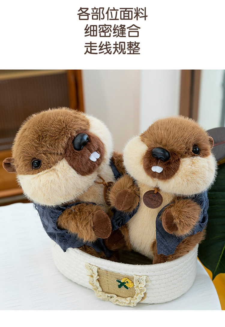 Wholesale of super cute marmot plush toys, claw machine dolls, children's soothing dolls and home decorations pic 16