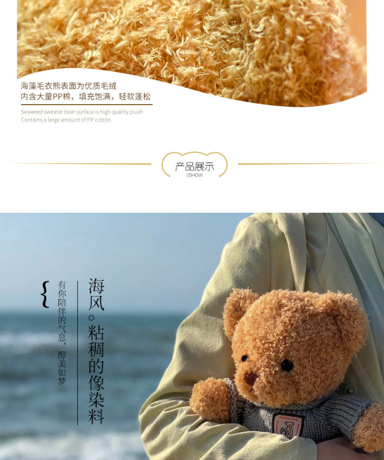 可爱抱抱熊泰迪熊公仔玩偶陪睡穿衣小熊布娃娃毛绒玩具礼物批发详情5