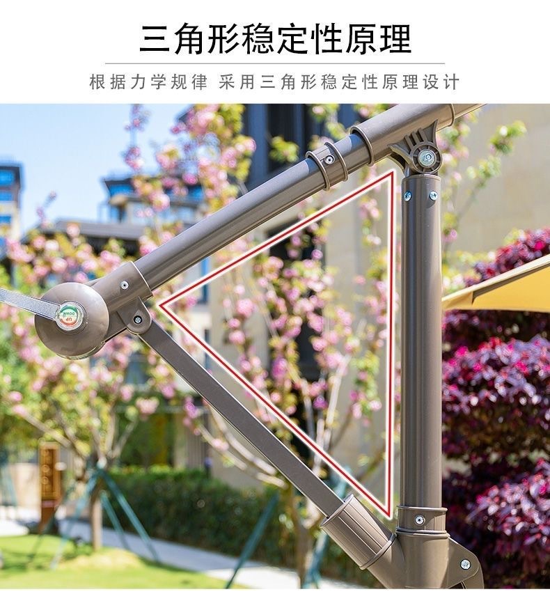 户外遮阳伞庭院伞太阳伞香蕉伞厂家花园折叠伞详情2