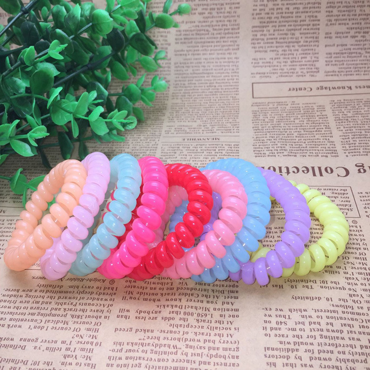 Laser Mermaid Girl telephone line hair tie for women, Korean, simple and basic, versatile hair band, seamless leather cover hair accessory pic 26