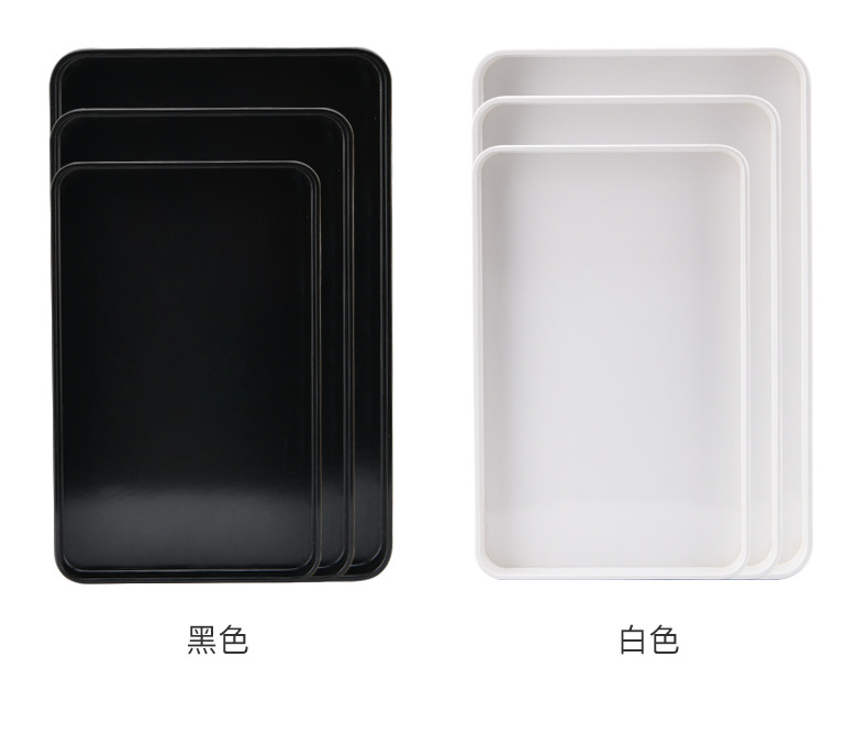 美耐皿密胺仿瓷餐具长方形纯色加厚托盘快餐盘茶盘蛋糕盘加工定制服务详情6