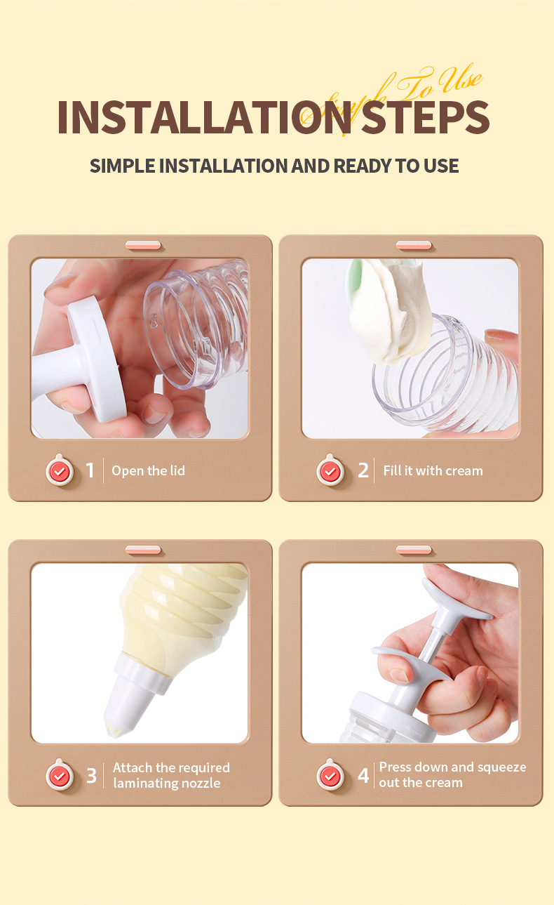 Cross-border Amazon home cookie gun, multi-functional piping machine, baking set, soybean cake maker, cream gun pic 8