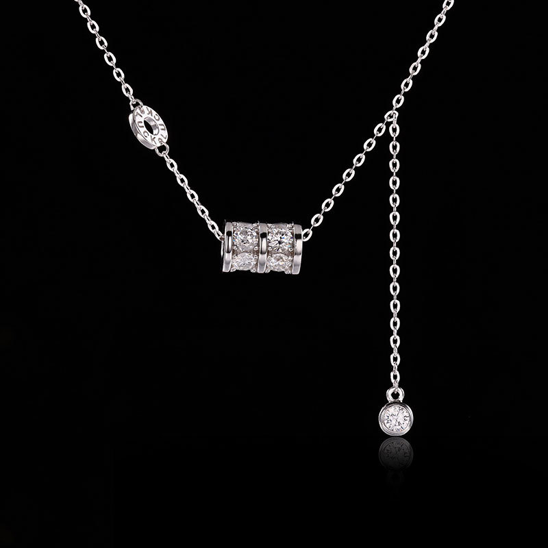 卓恒甄选 925银项链 莫桑石女式百搭轻奢锁骨链小众设计感项链详情3