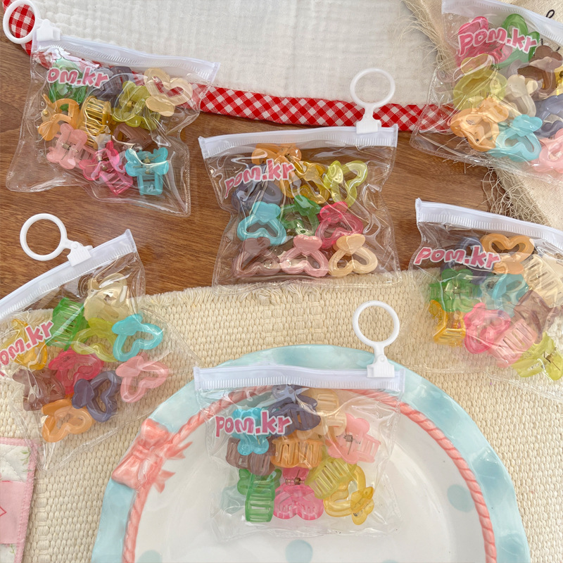 新款儿童果冻色迷你儿童小抓夹不伤发宝宝发抓可爱女童糖果色发夹详情5