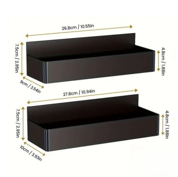 temu Cross-border bestseller Magnetic no-hole, no-stick refrigerator rack, seasoning rack, kitchen refrigerator and washing machine storage pic 11