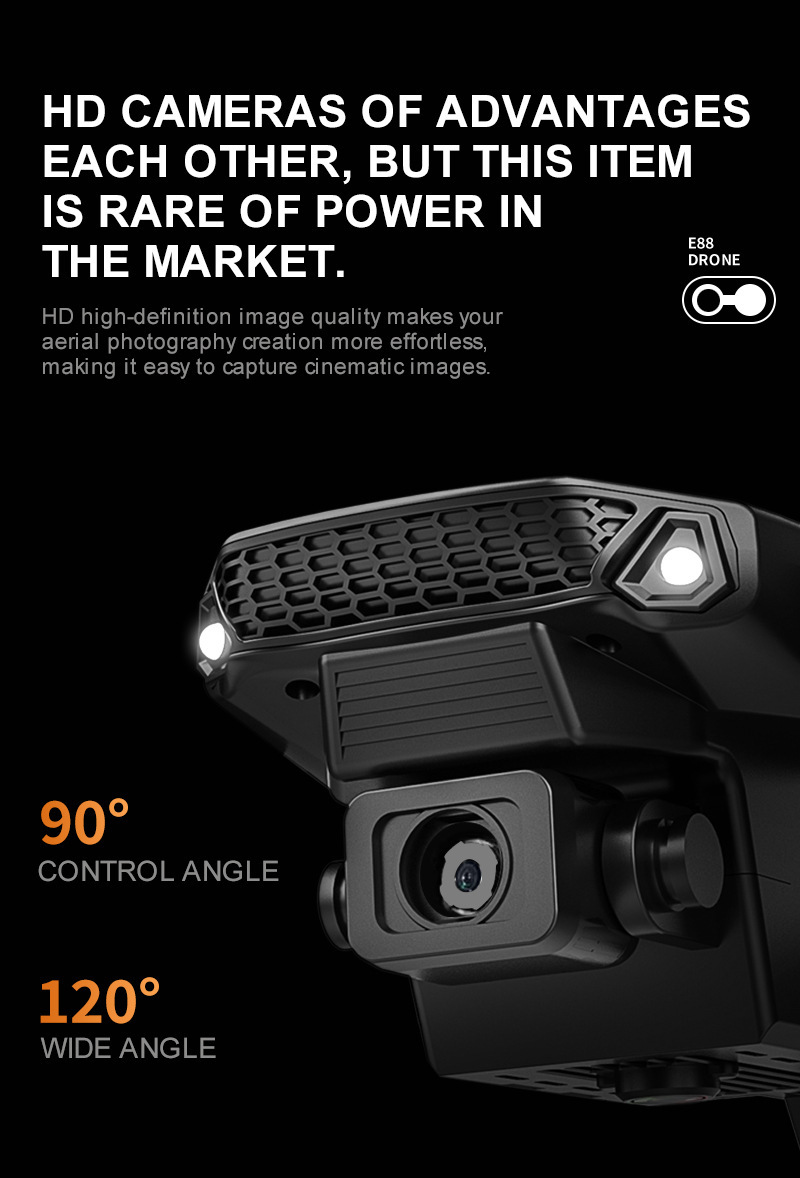 跨境E88&E99无人机遥控飞机工厂批发儿童玩具四轴飞机高清长续航详情8