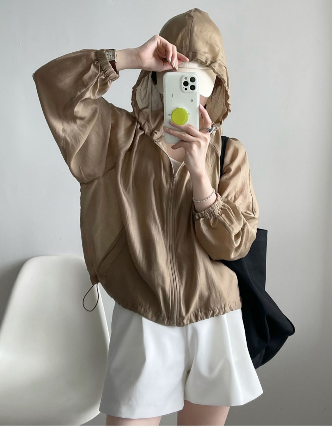 天丝连帽防晒衣女夏季薄款户外透气百搭防晒服oversize蝙蝠袖上衣详情21