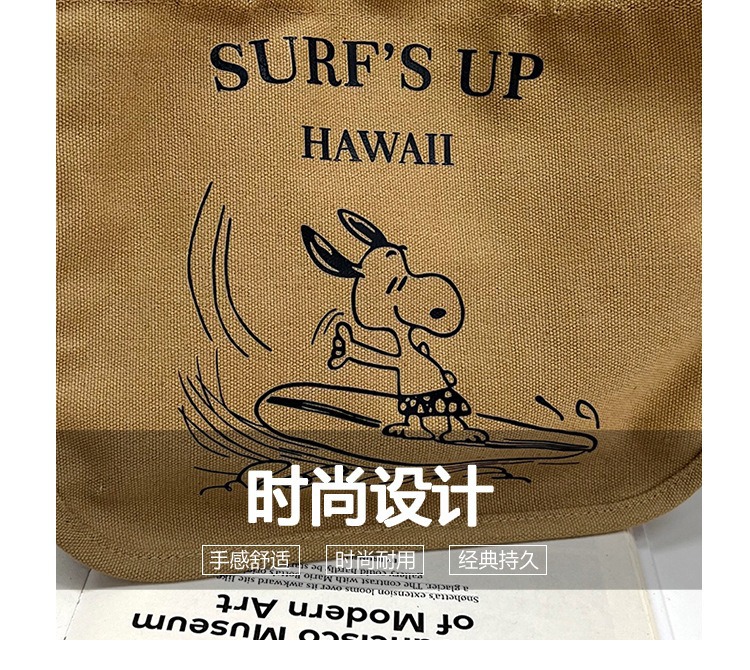 史比卡通帆布餐包加厚饭盒袋便当包防水手提保温袋学生大容量分隔详情9